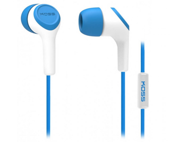 Наушники KOSS KEB15i Blue, Mini jack (3.5 мм), вакуумные, микрофон на проводе, кабель 1.2 м